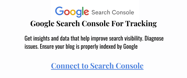track performance with Google Search Console