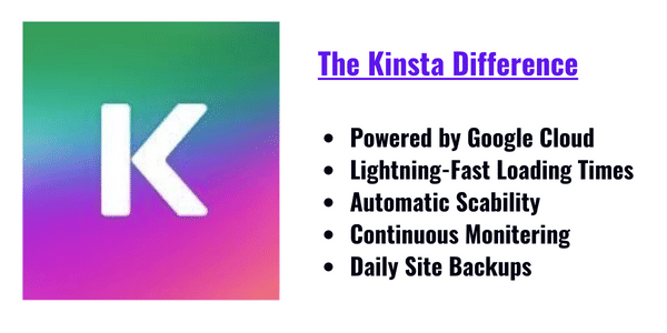 kinsta performance difference 