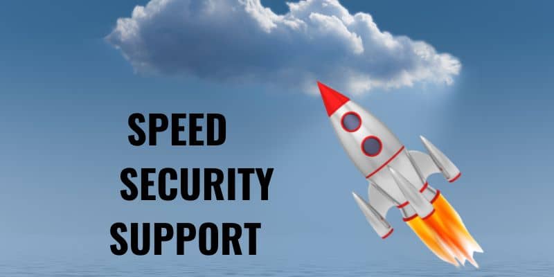 speed, security and support are important features on the best web hosting platforms
